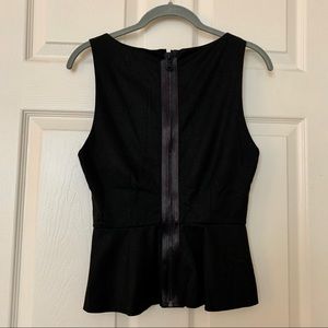 Alice + Olivia Employed Peplum Zipper Top
